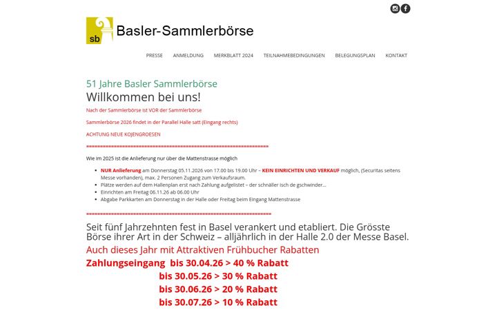 Screenshot of basler-sammlerboerse.ch