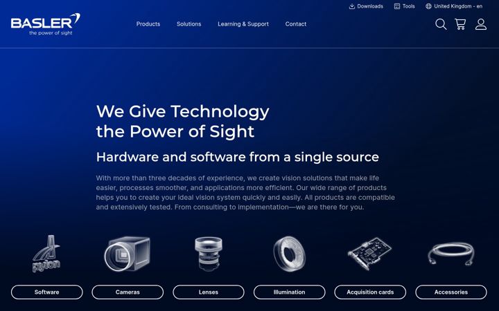Screenshot of baslerweb.com