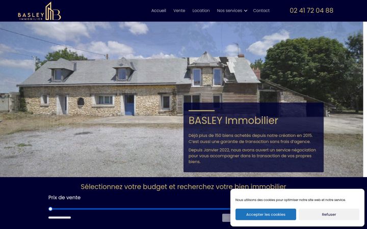 Screenshot of basley-immobilier.com