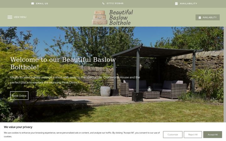Screenshot of baslowbolthole.co.uk