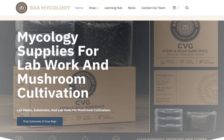 Screenshot of basmycology.com