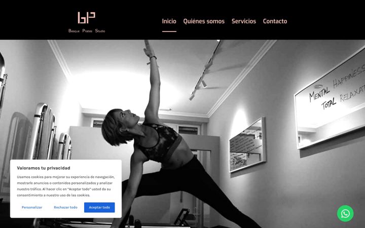 Screenshot of basquepilates.com