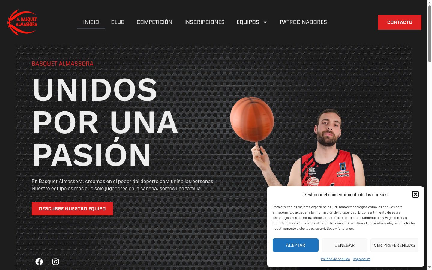 Screenshot of the consent banner shown before any interaction