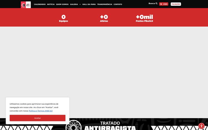 Screenshot of basquete3x3.com.br