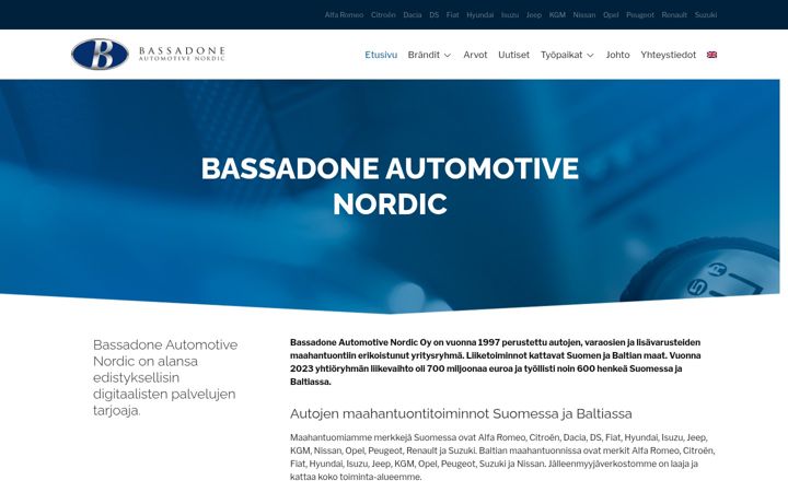 Screenshot of bassadone.fi