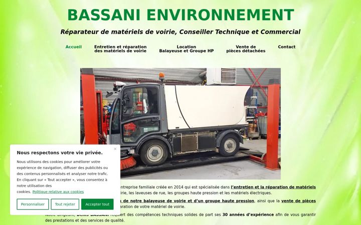 Screenshot of bassani-environnement.fr