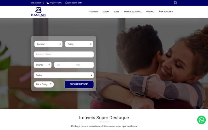 Screenshot of bassanimobiliaria.com.br