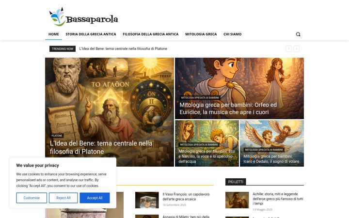 Screenshot of bassaparola.it