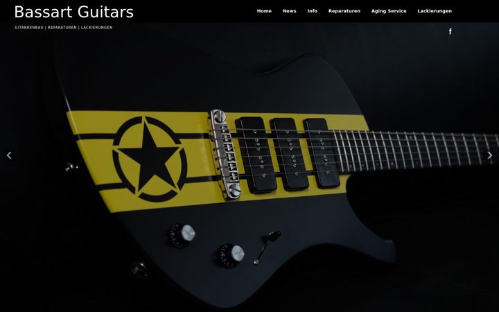 Screenshot of bassartguitars.de