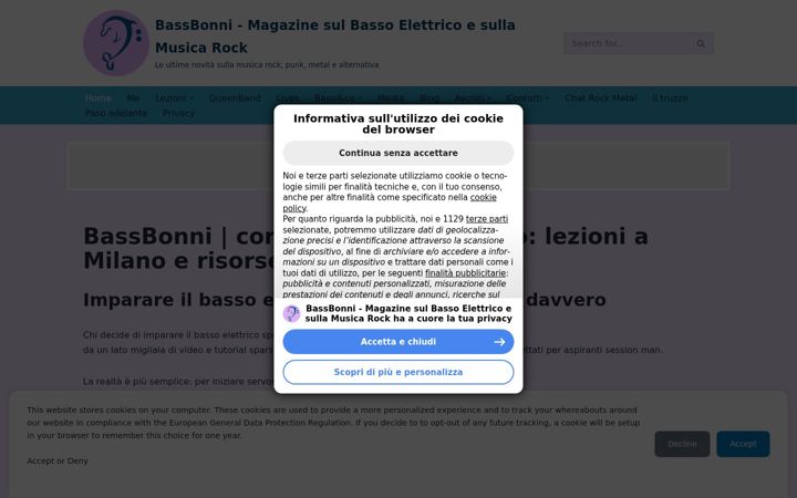 Captură de ecran a bassbonni.altervista.org