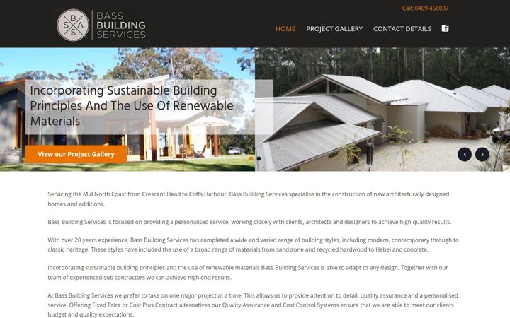 Screenshot of bassbuildingservices.com.au