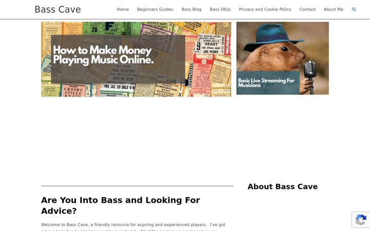 Screenshot of basscave.net