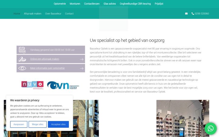 Screenshot of basseleur.nl