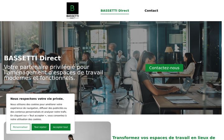 Screenshot of bassetti-direct.com