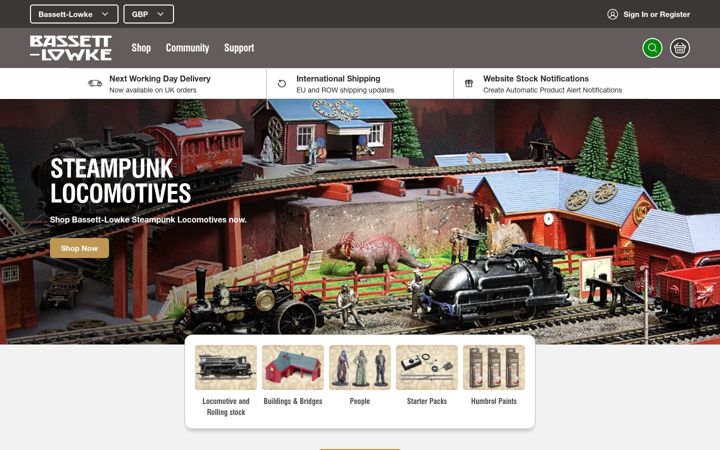 Screenshot of bassettlowke.co.uk