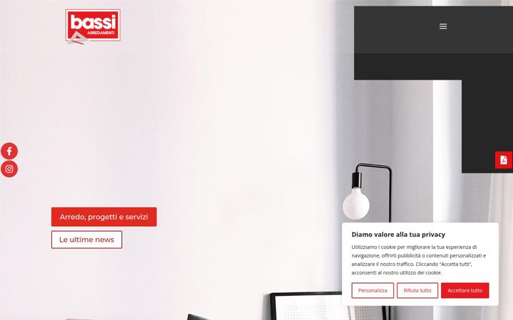 Screenshot of bassiarredamenti.it