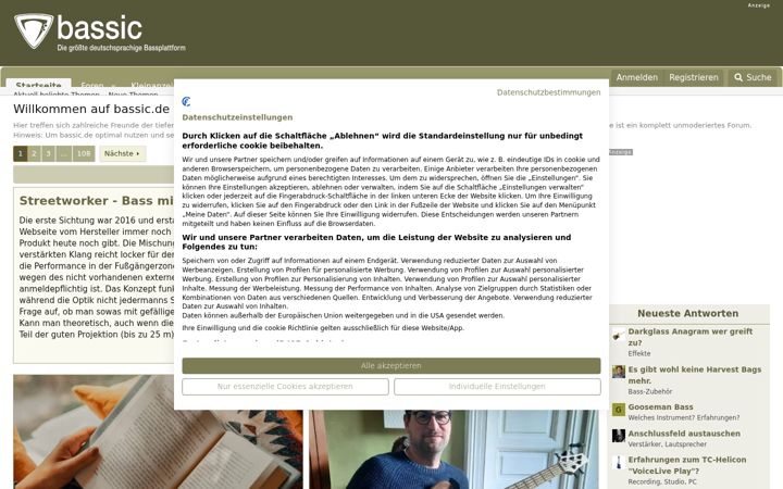 Screenshot of bassic.de