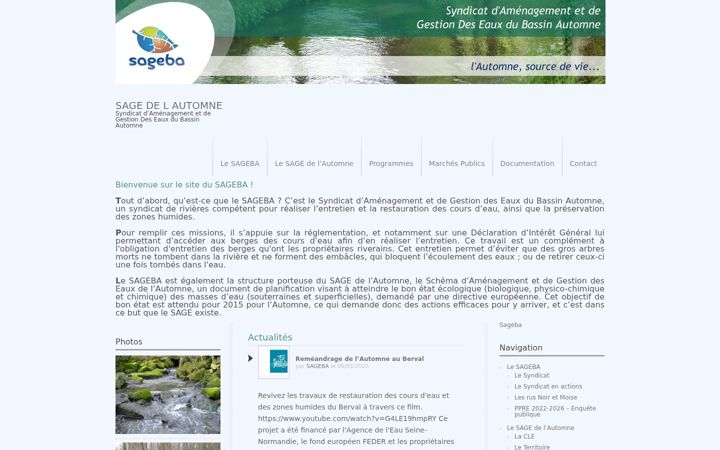 Screenshot of bassin-automne.fr