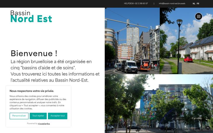 Screenshot of bassin-nord-est.brussels