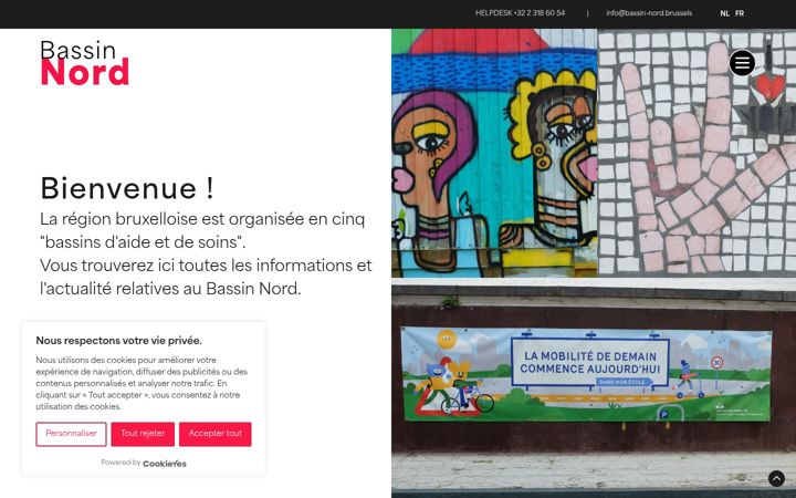 Screenshot of bassin-nord.brussels