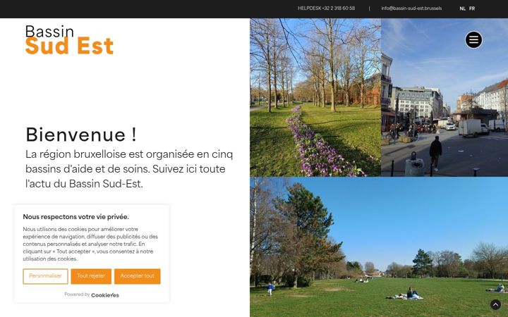 Screenshot of bassin-sud-est.brussels