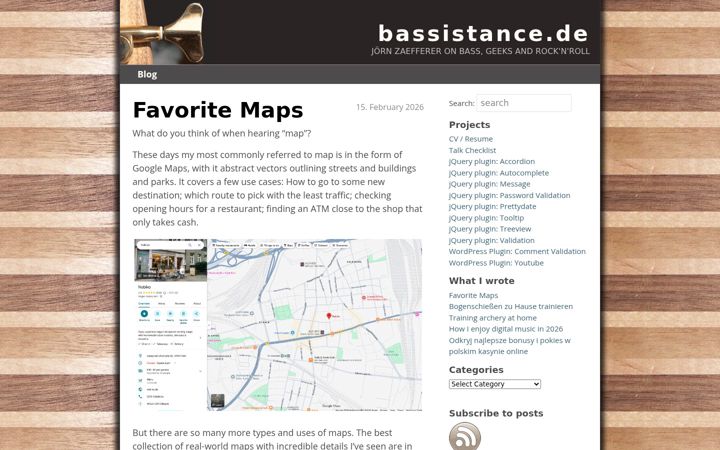 Screenshot of bassistance.de