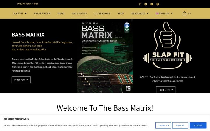 Screenshot of bassmatrix.org