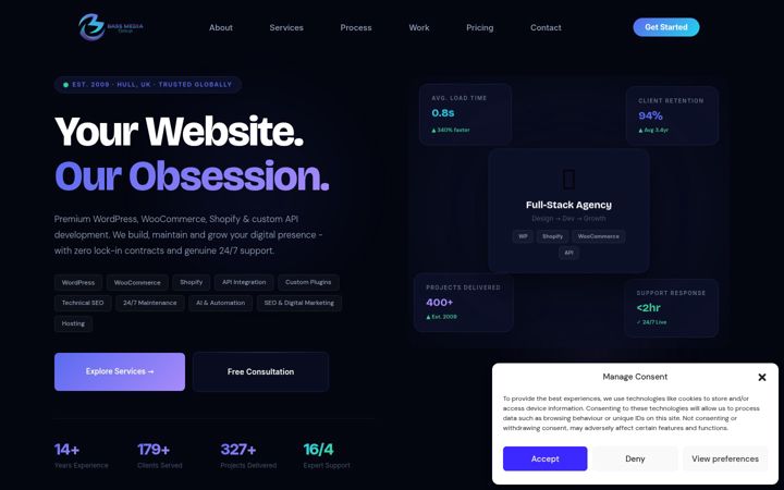 Screenshot of bassmediagroup.co.uk