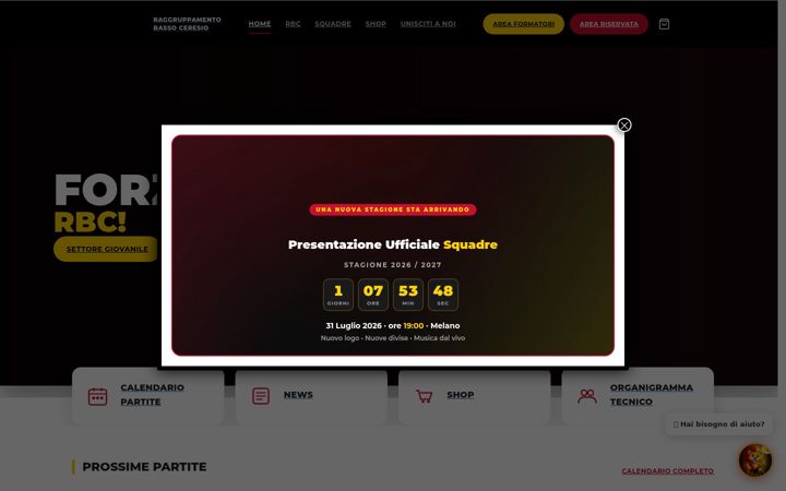 Screenshot stránky bassoceresio.ch