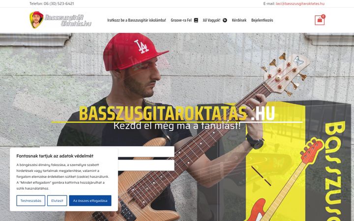 Screenshot of basszusgitaroktatas.hu
