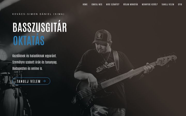 Screenshot of basszusgitartanar.hu