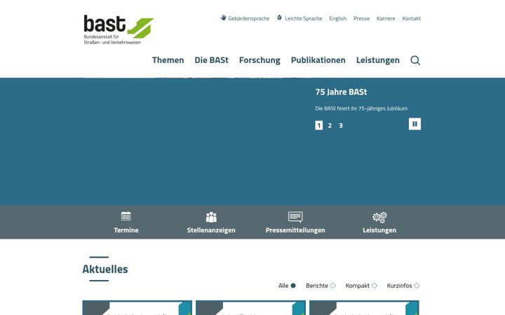 Screenshot of bast.de