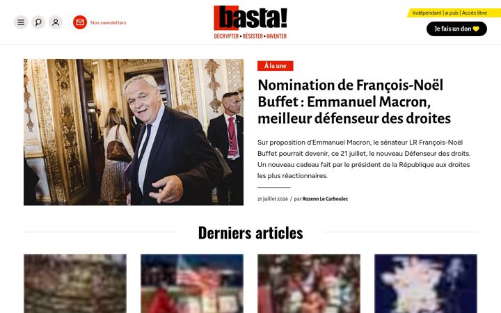 Екранна снимка на basta.media