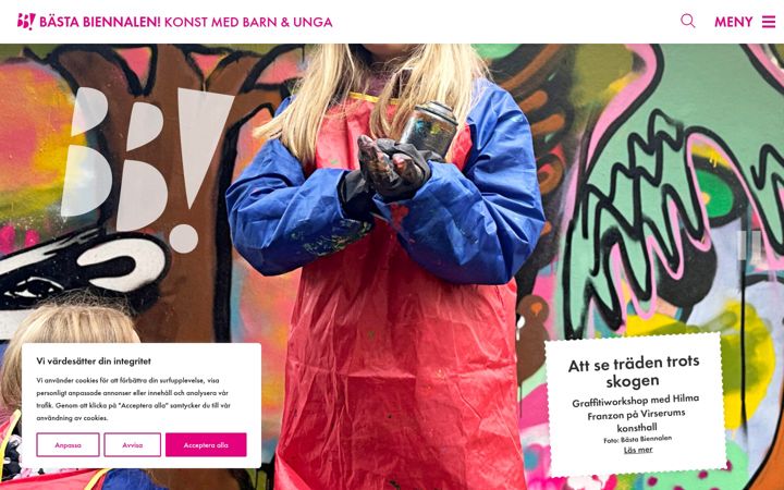 Screenshot of bastabiennalen.se