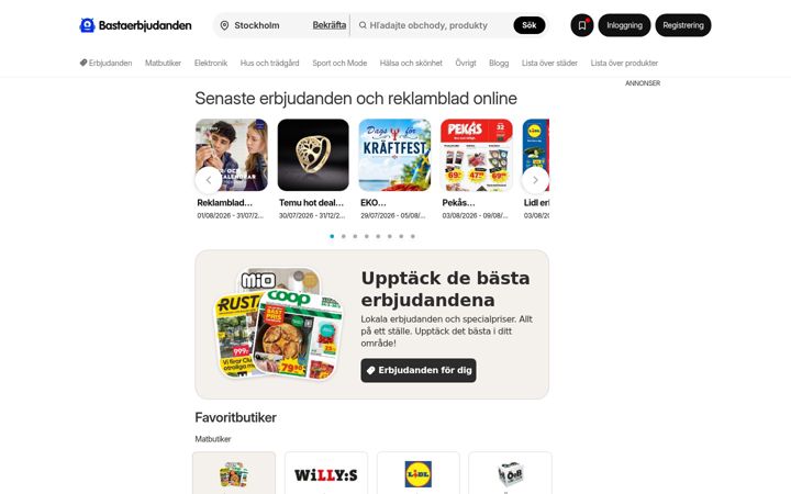 Screenshot of bastaerbjudanden.se
