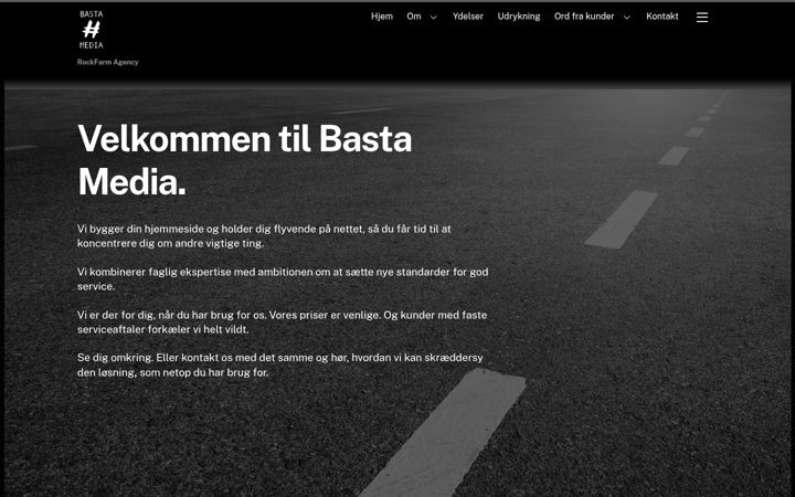 Screenshot of bastamedia.dk