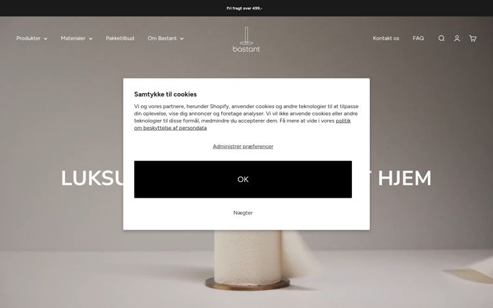 Screenshot of bastantdesign.dk