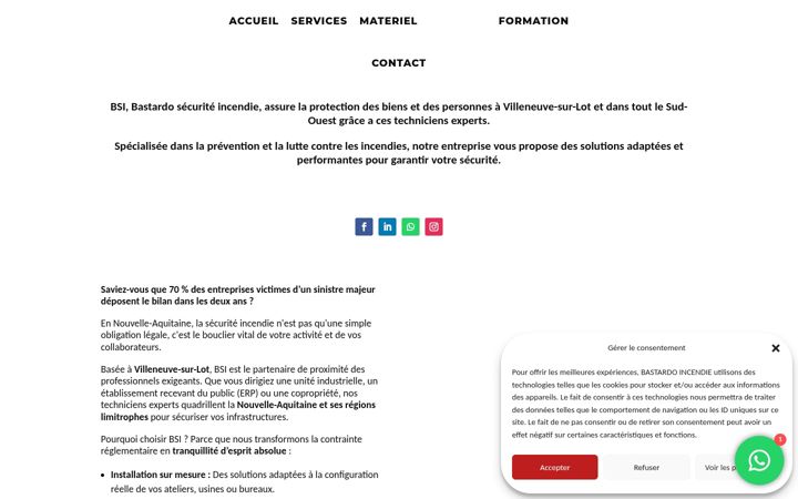 Screenshot of bastardo-incendie.fr