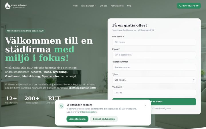 Screenshot of bastastadeco.se