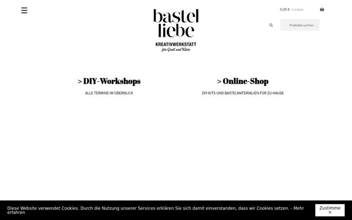 Screenshot of bastelliebe-hamburg.de