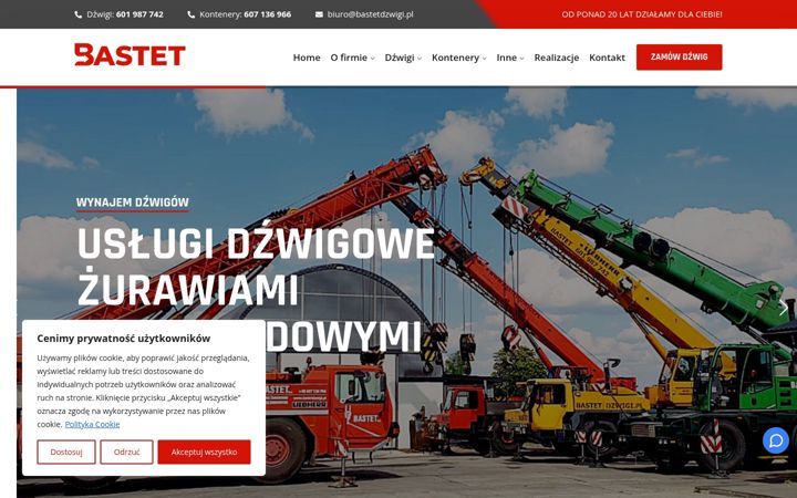Screenshot of bastetdzwigi.pl