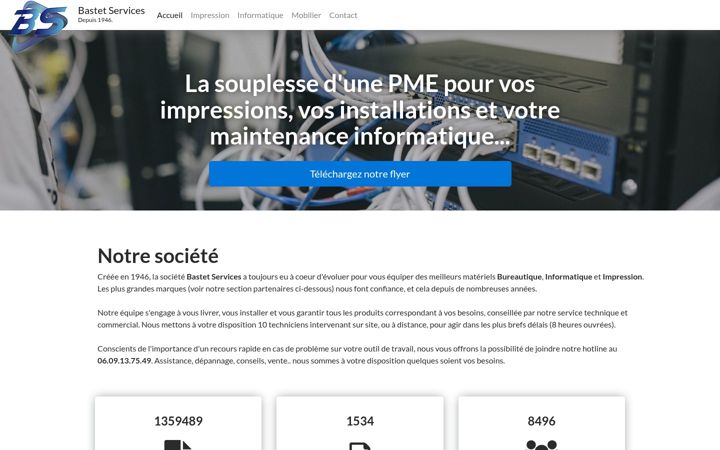 Screenshot of bastetservices.fr