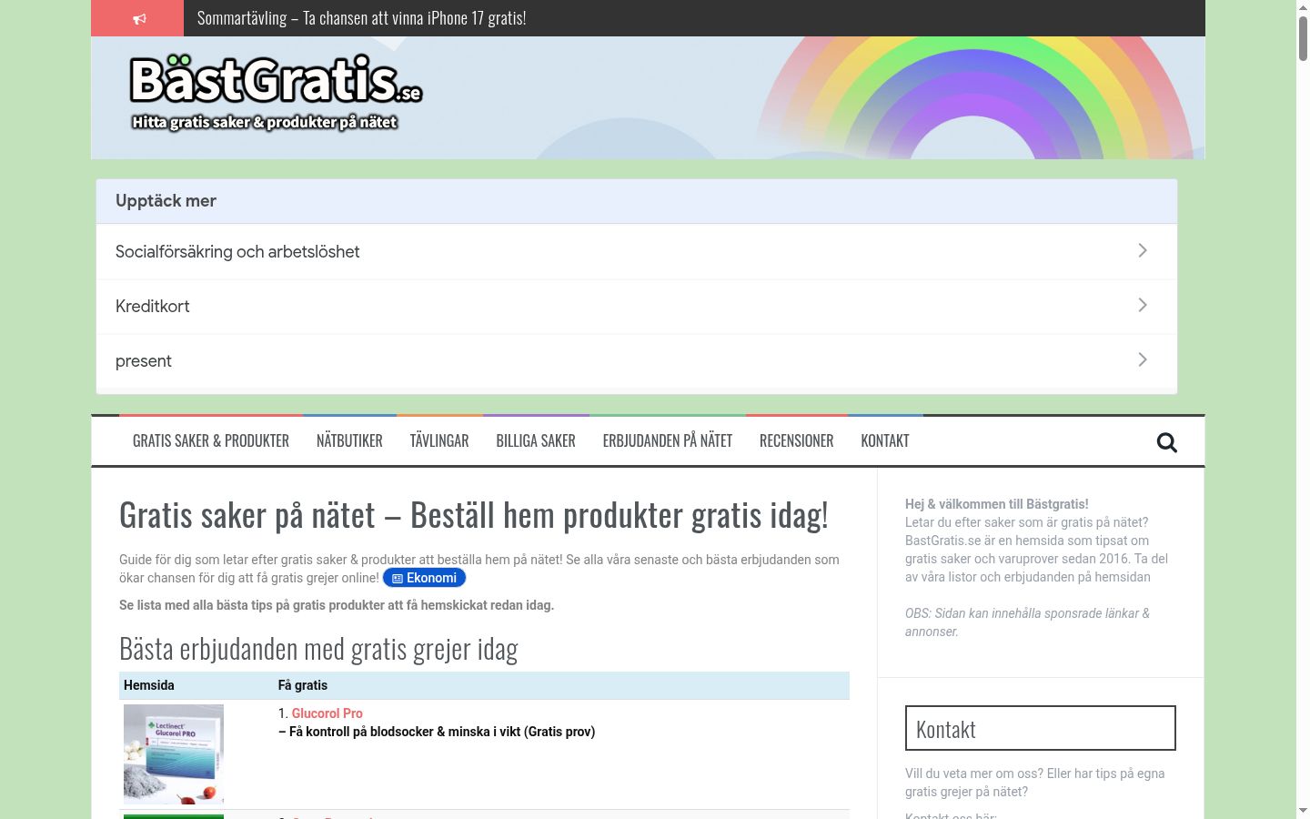 Skjermbilde av samtykkebanneret slik det vises før noen interaksjon
