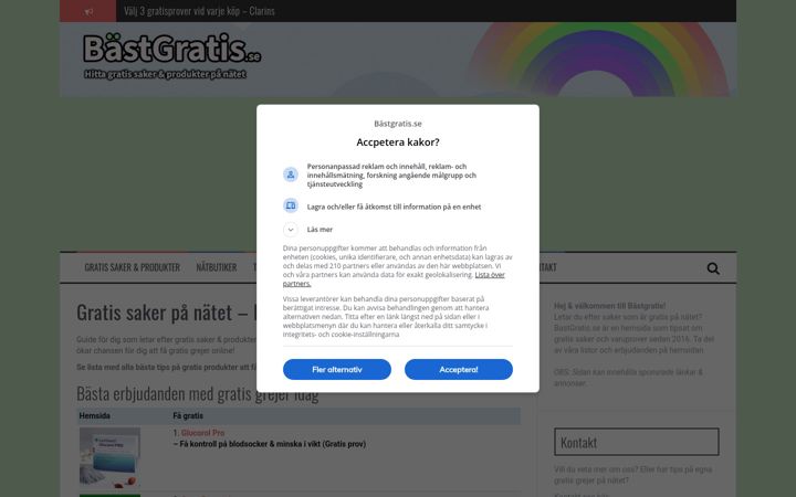 Captură de ecran a bastgratis.se