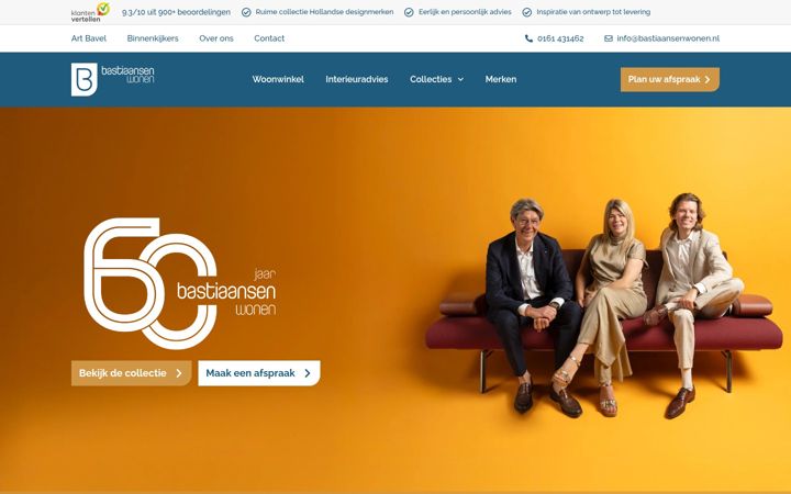 Screenshot of bastiaansenwonen.nl