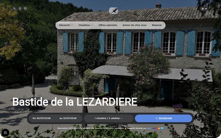 Screenshot of bastide-de-la-lezardiere.com