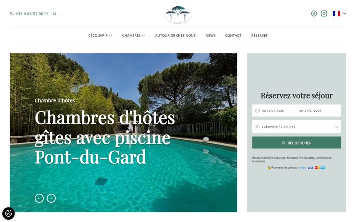 Screenshot of bastide-des-pins.com