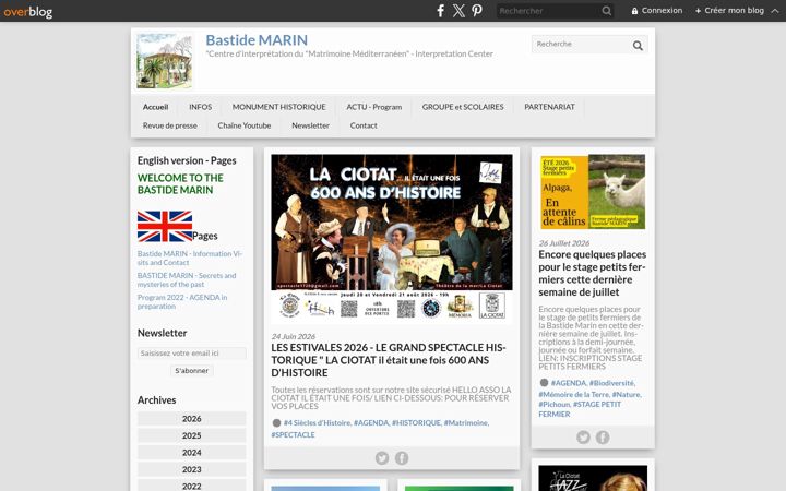 Screenshot of bastide-marin.eu