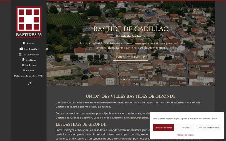 Screenshot of bastides33.fr