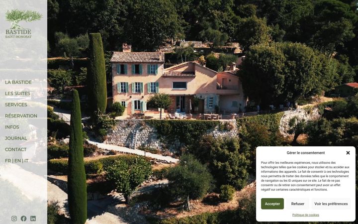 Screenshot of bastidesainthonorat.fr